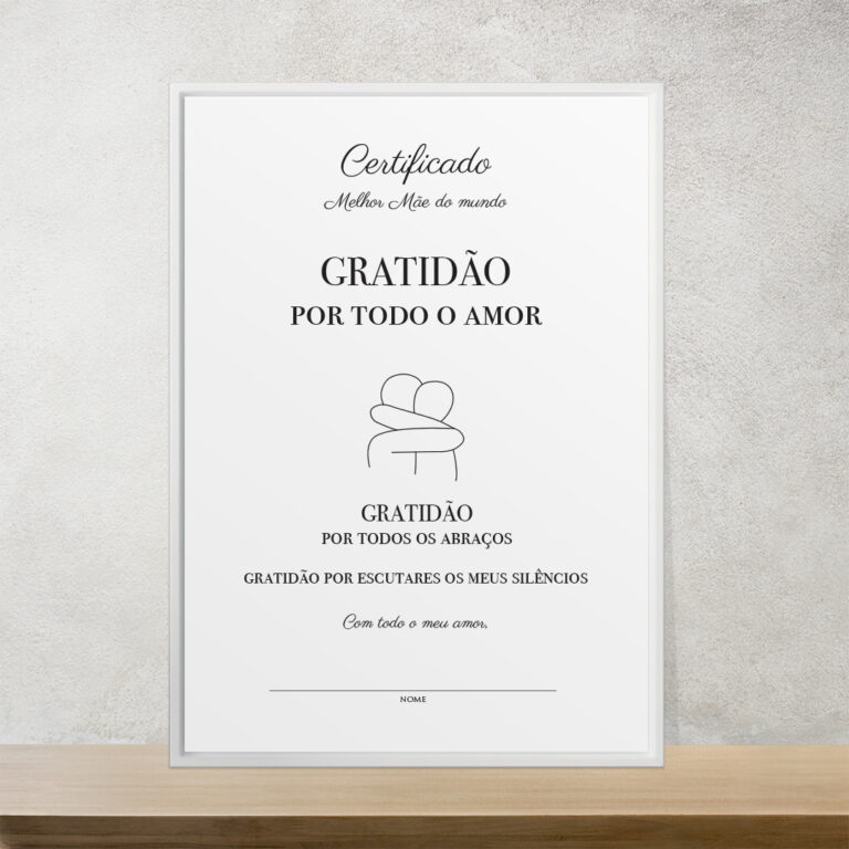 Certificado Melhor Mãe