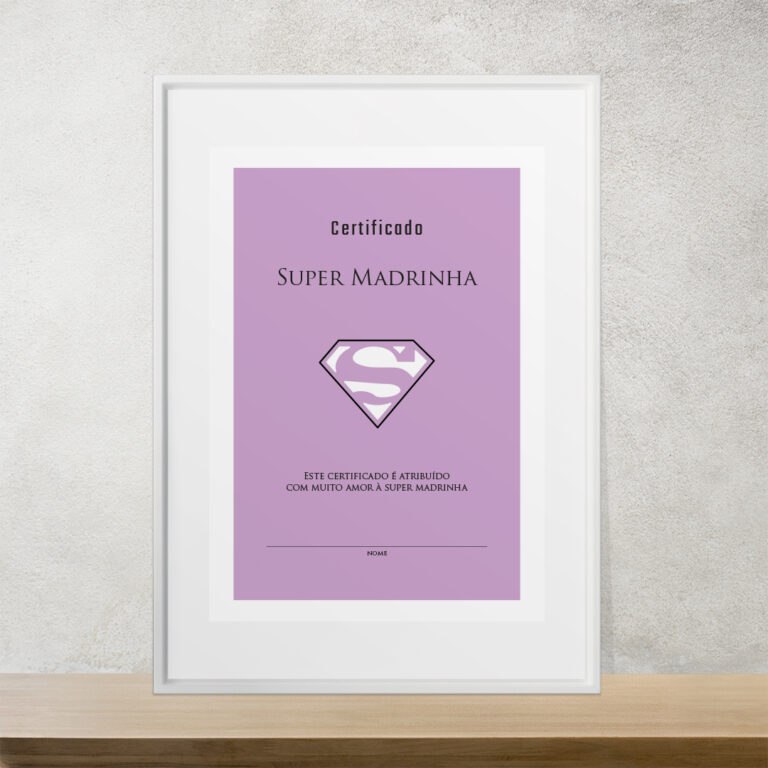 Certificado Super Madrinha
