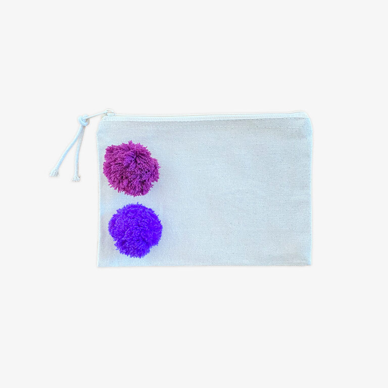 Bolsa com pompom – Lilás, violeta